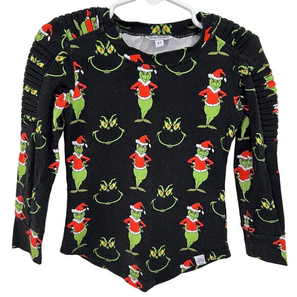 Posh Kiddos The Grinch Long Sleeve Biker Shirt Size 2T - Picture 1 of 3